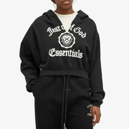 Essentials Fear Of God Hoodie — Crop Top